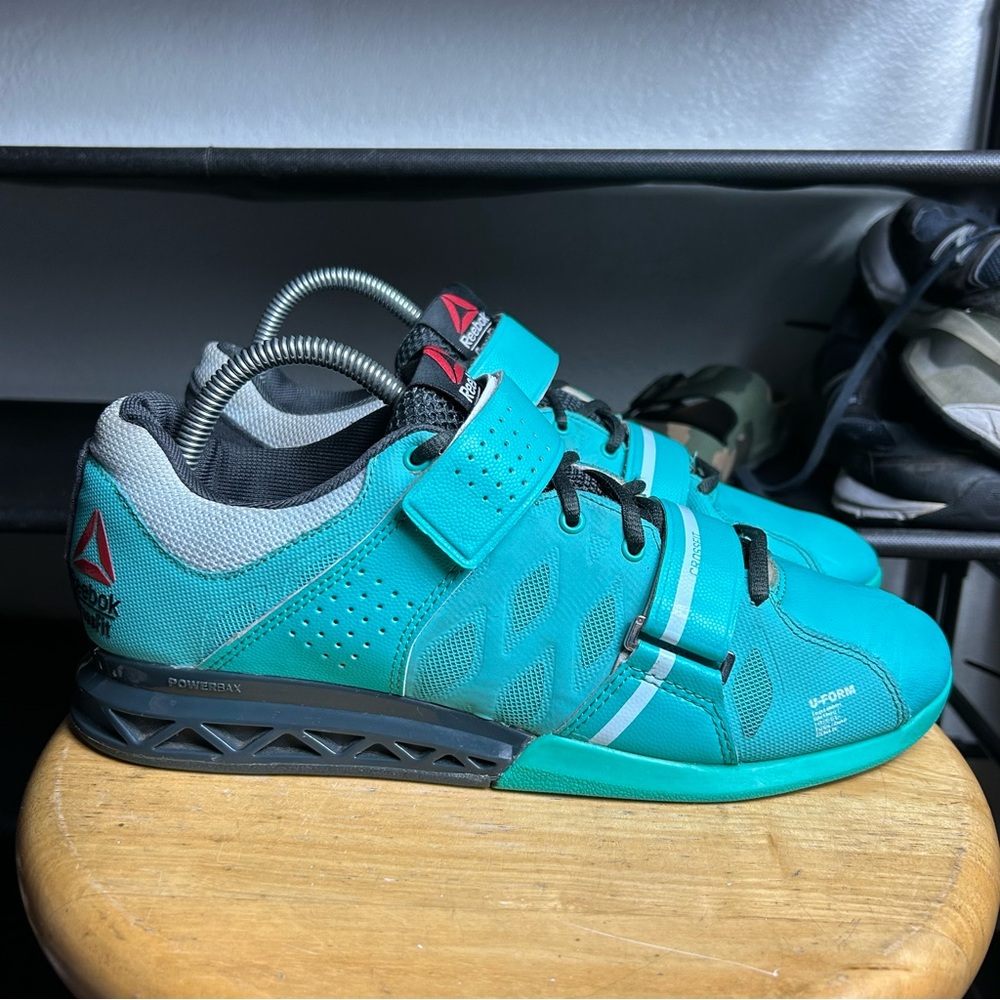 Reebok CrossFit lifter 2.0 plus teal black squat weightlifting